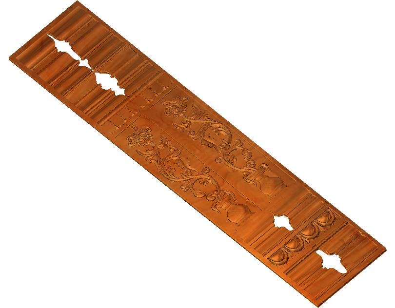 Piller - PILLER-02 Elegant Floral Relief Carved Architectural Pillar 3D Model